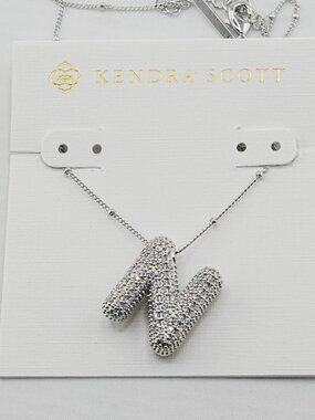 Kendra Scott Letter Necklace with Crystals